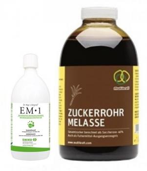 EM·1 von Emiko 500ml | Melasse von Multikraft 1 Liter | Set Preis
