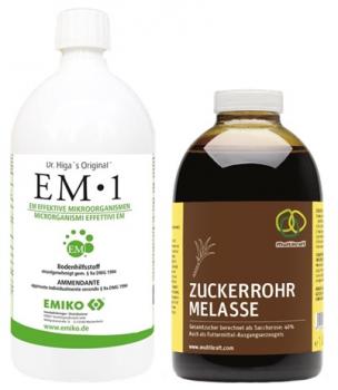 EM1 von Emiko 1 Liter | Melasse von Multikraft 1 Liter | Set Preis