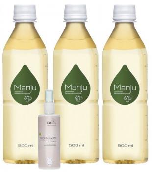 Manju 3 mal 500ml mit Raumspray Emsana 150ml
