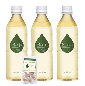 Manju  3 x 500ml und 100g Manju Pastillen