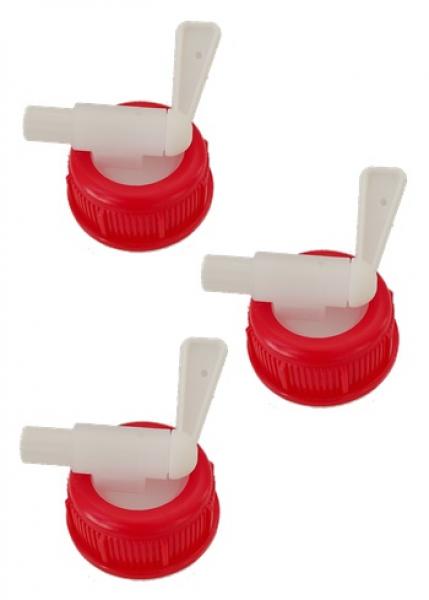 Auslaufhahn 3 Stück | DIN RD 45 Gewinde | Für Kanister