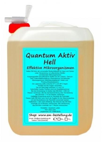 EM Aktiv Hell | 5 Liter | Helle Mikroorganismen | + Dosierhahn DIN 45 | Fairer Aktionspreis