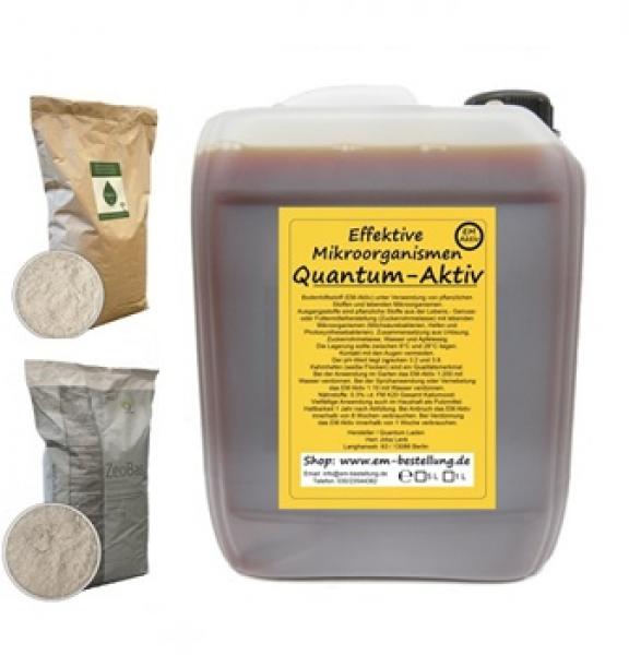 EM Teichsanierung mit EM Aktiv 5L (EMa) EM Pulver 500g und Zeolith/Basalt 500g