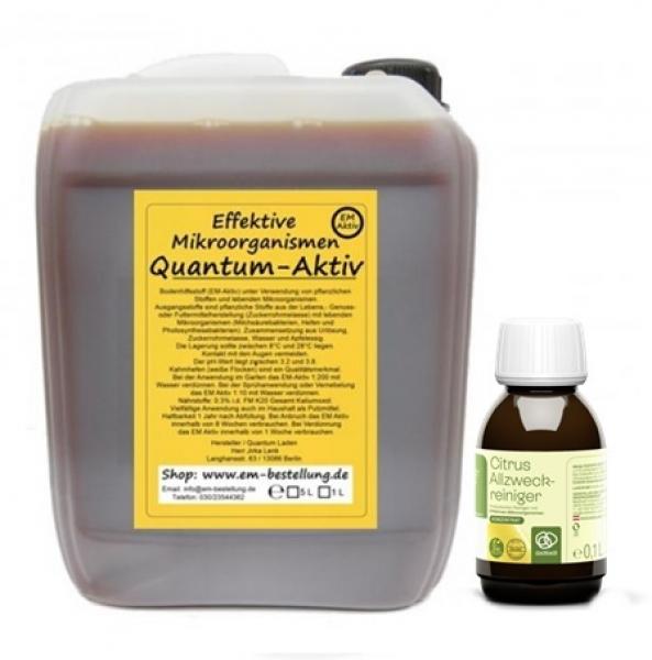 EM Aktiv 5 Liter von Quantum mit 100ml Citrusreiniger Multikraft (September Angebot)