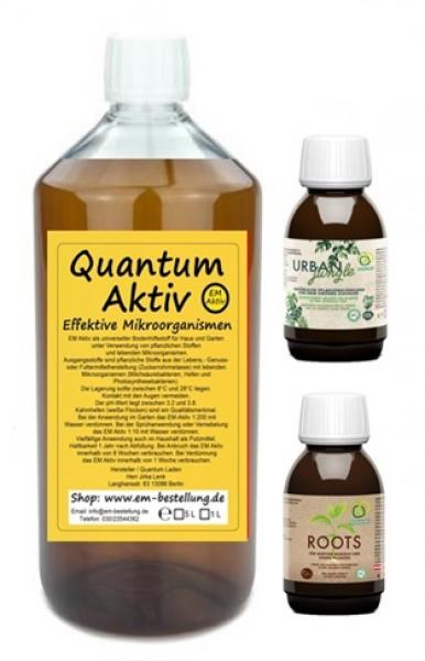 EM Aktiv 1 Liter von Quantum mit 2 Proben je 100ml von Multikraft